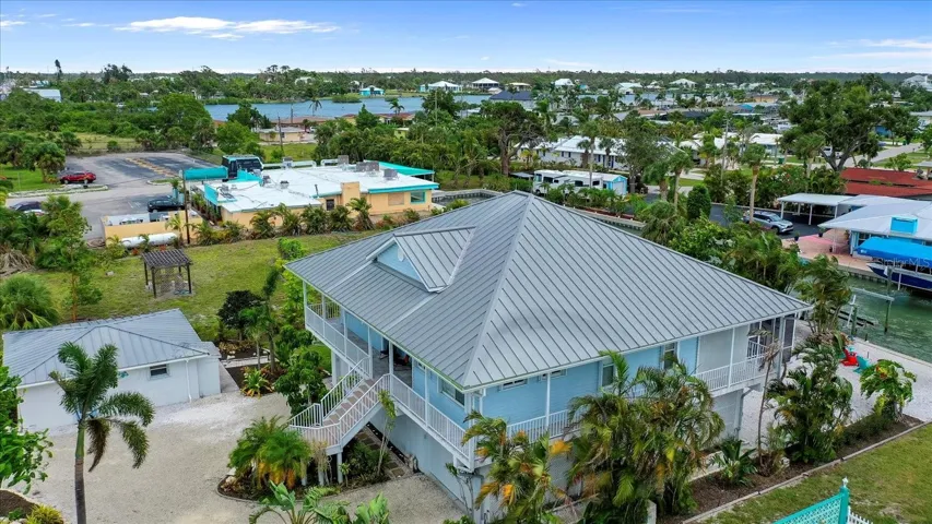 Drone picture of home and bonus building