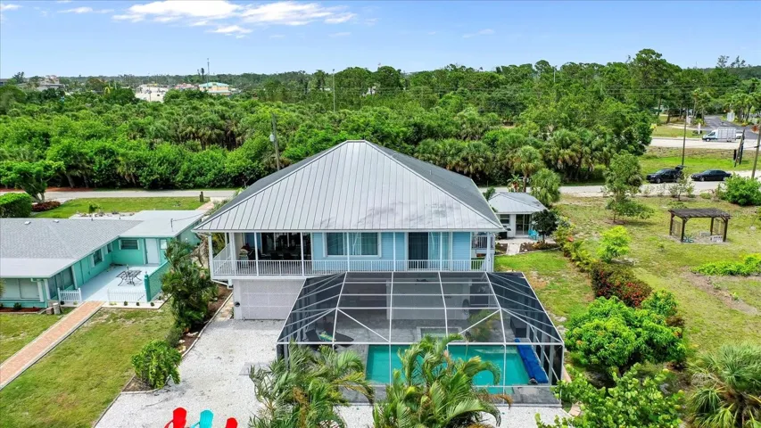 Drone picture from the back of the home