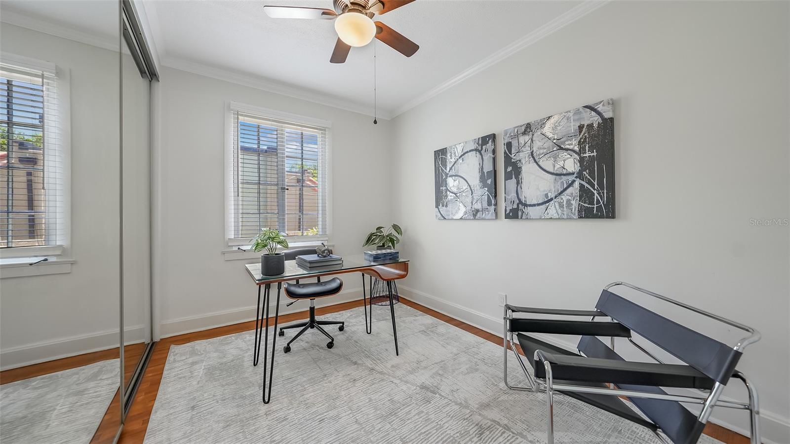 Second bedroom used as an office.