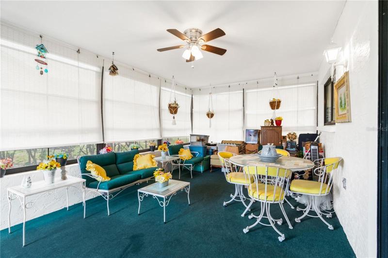 The Enclosed Patio is a Perfect place to Entertain your Guests!