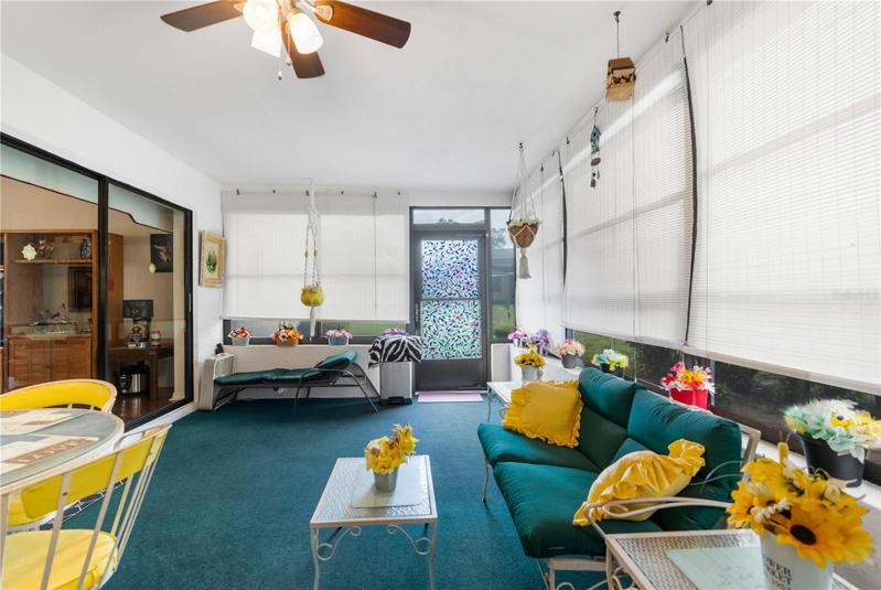 This Enclosed Porch is large enough to fit all of your outdoor furniture