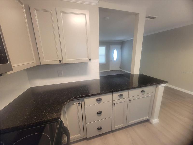 Kitchen with new Cabinets & Granite Counter Tops