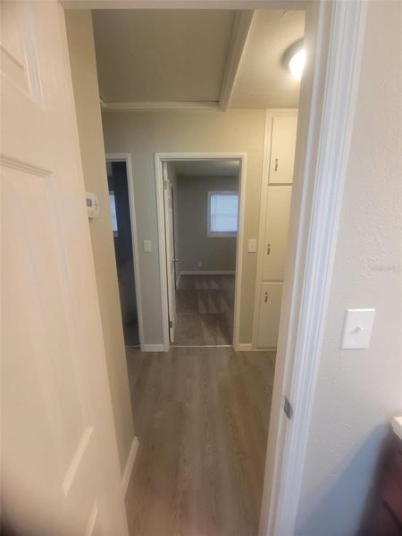 Bathroom Looking Out to Hallway