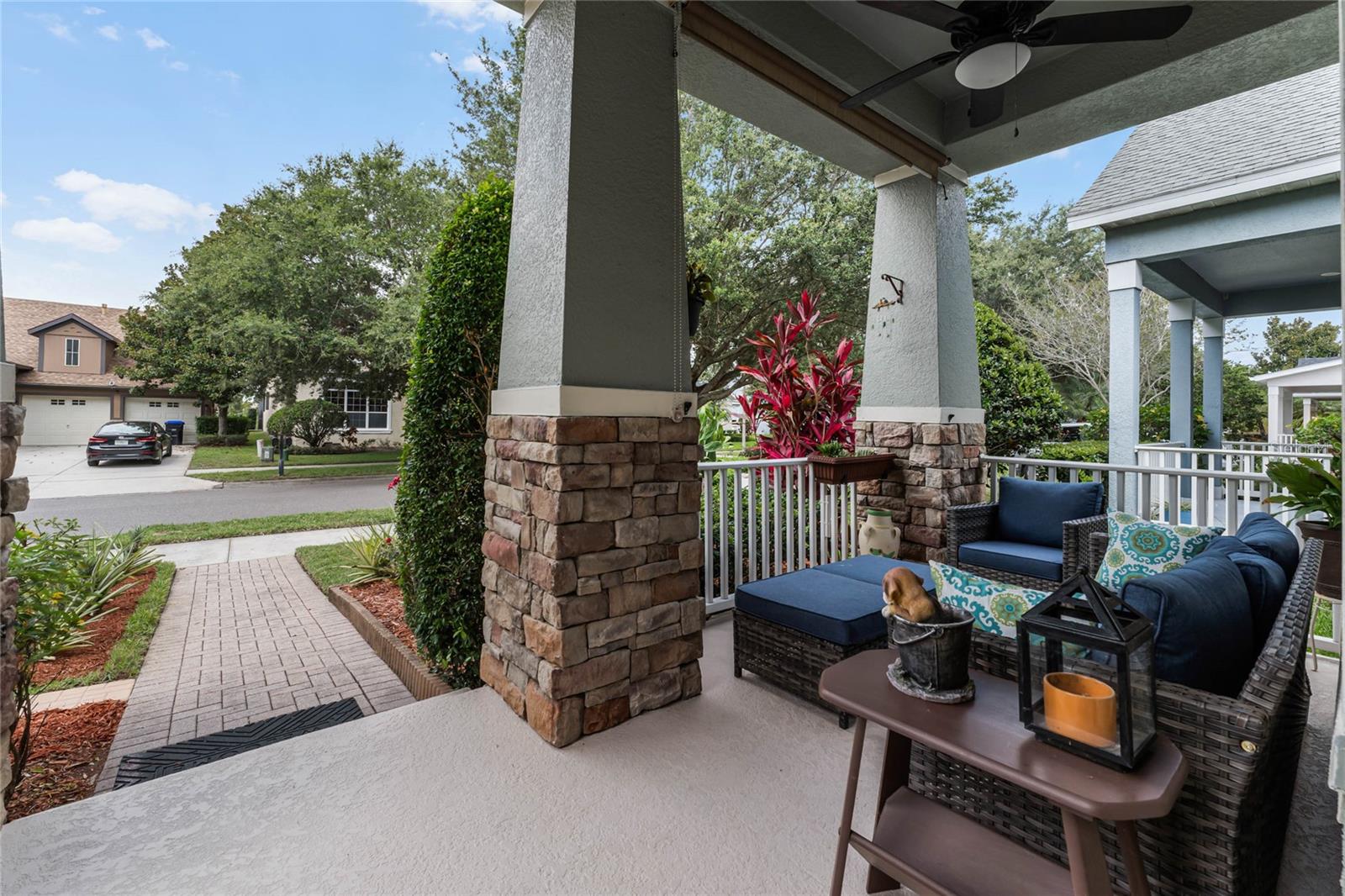The front porch is a great spot to meet up with neighbors and friends.