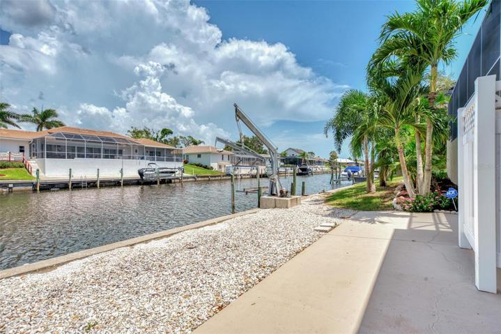View of Canal & Boat Lift/ Sea Wall