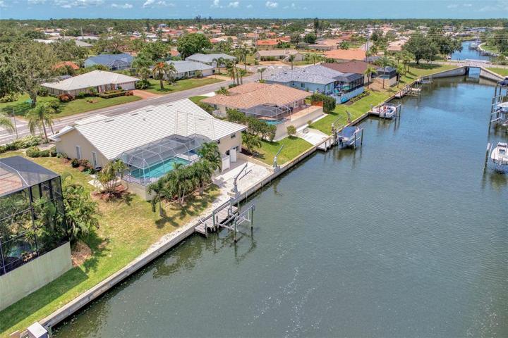 Water view of dock, Devits, Pool. One Bridge to the ICW/Gulf of Mexico