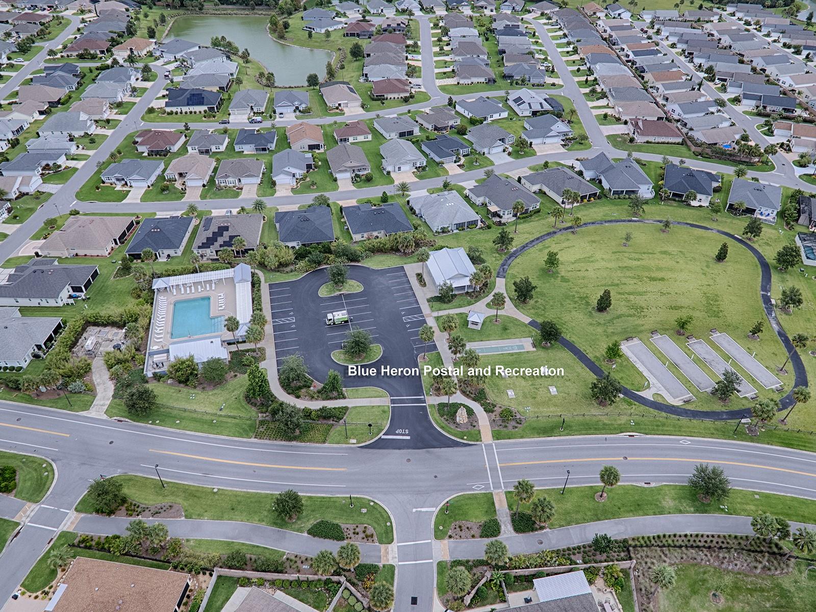 BLUE HERON NEIGHBORHOOD POOL AREA, POSTAL STAION, AND RECREATION AREA.