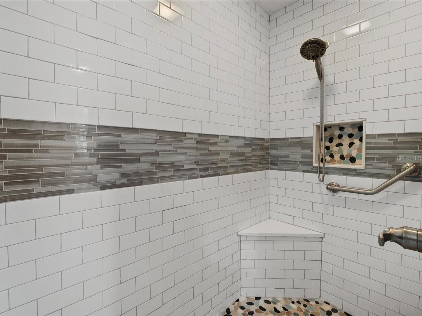 Beautifully updated shower