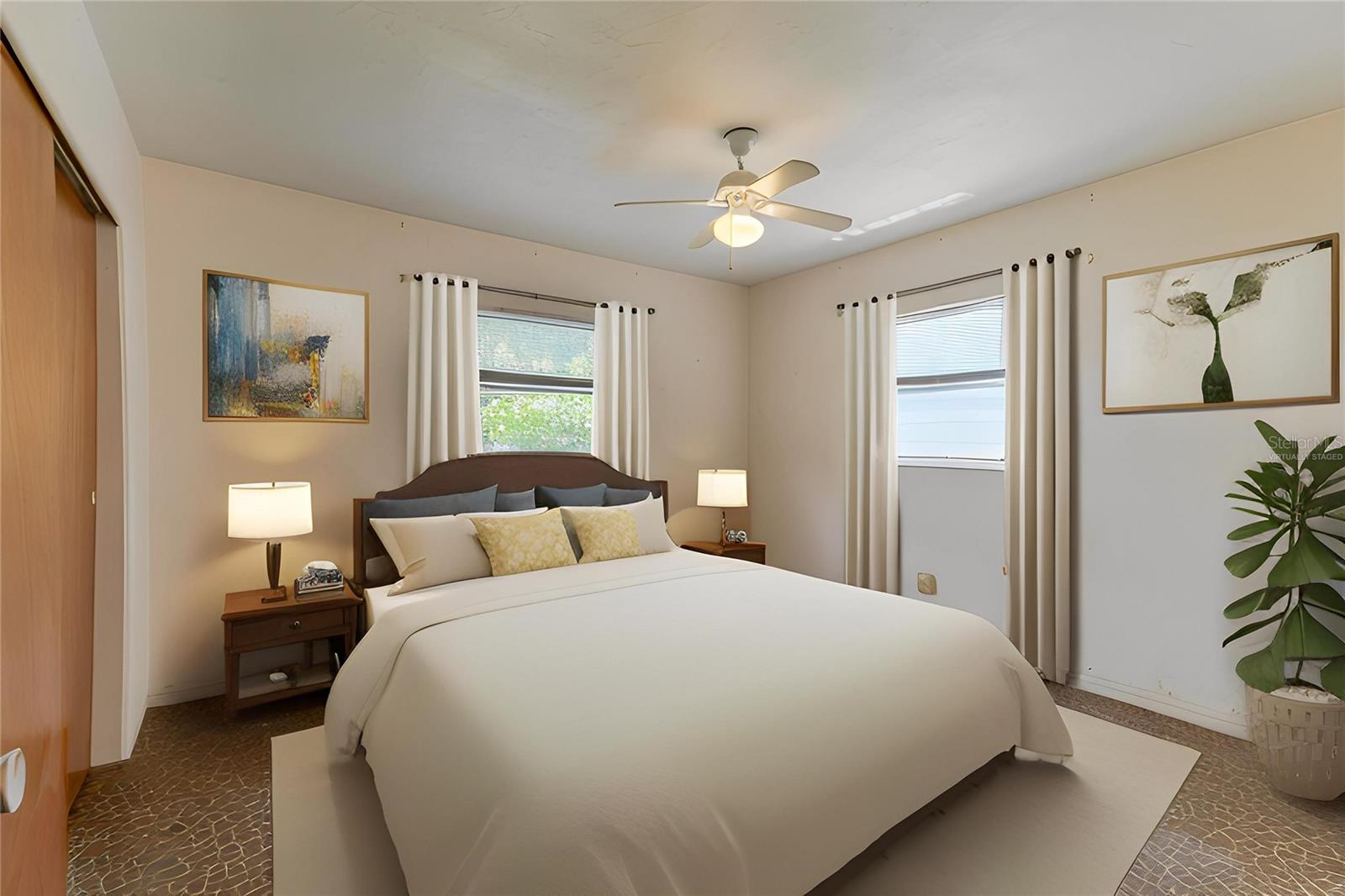 Virtually Staged Bedroom