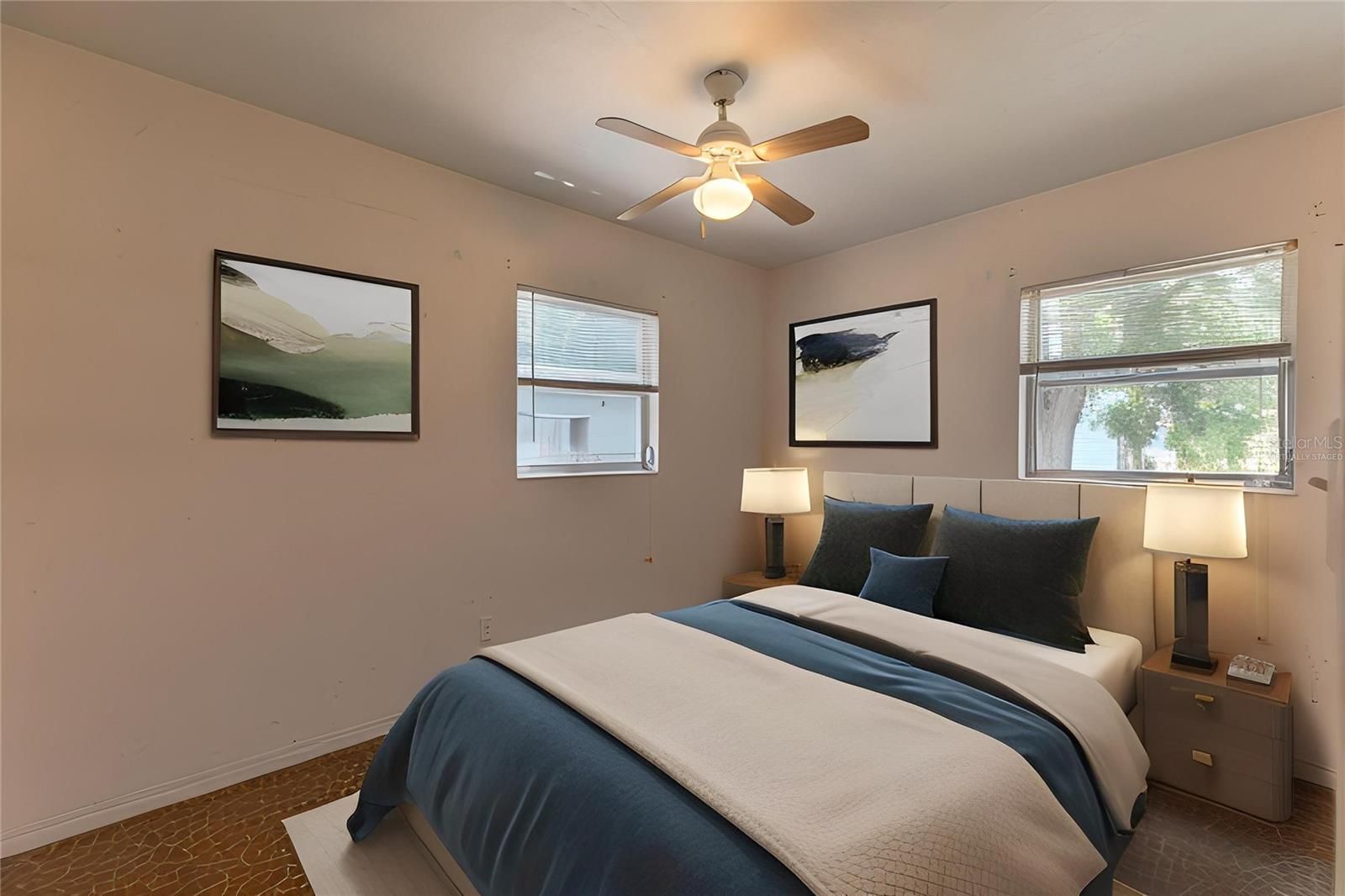 Virtually Staged Bedroom