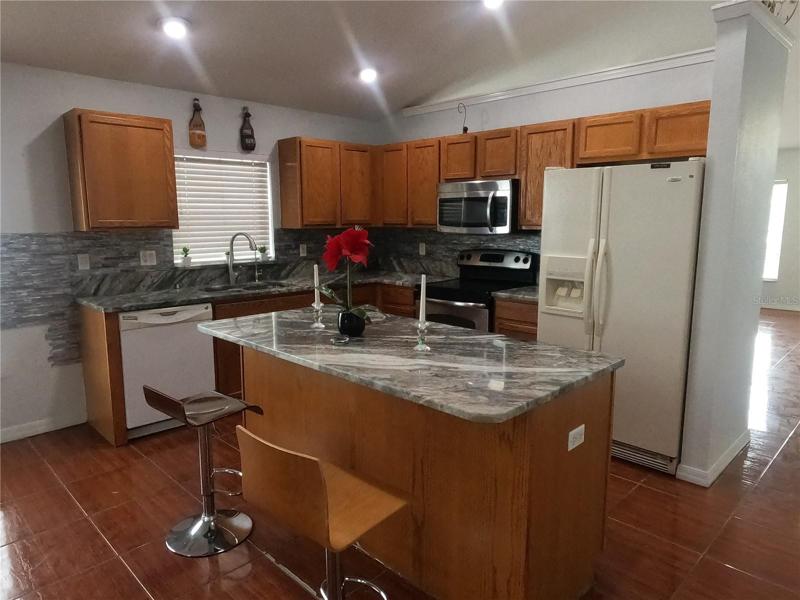 Kitchen with Granite Countertops