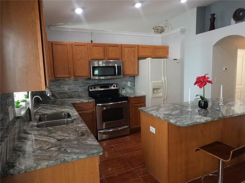 Kitchen with Granite Countertops
