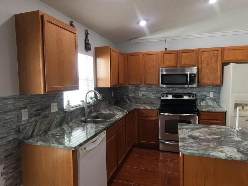 Kitchen with Granite Countertops