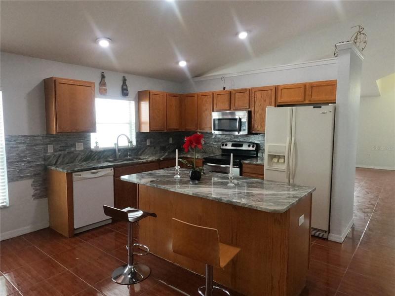 Kitchen with Granite Countertops