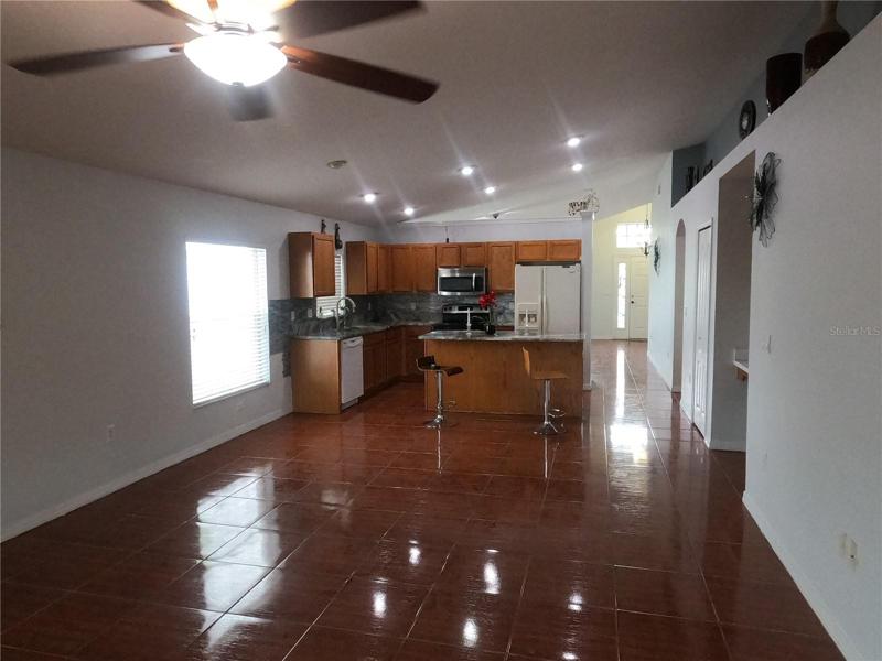 view of the kitchen from the Family Room