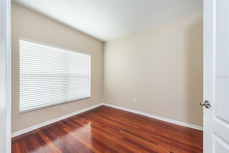 Large window for natural light in the office/den.