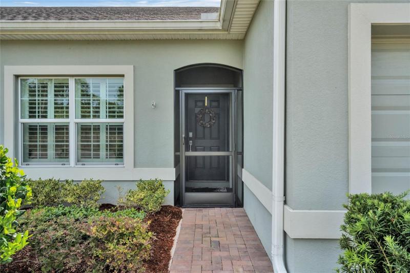 Screened Entrance with a Ring Doorbell & a Keyless Smart Lock
