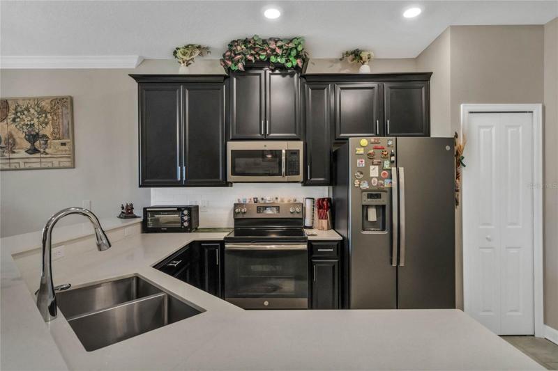 Quartz Countertops and a Subway Tile Backsplash