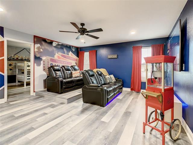Home theater on the second level.