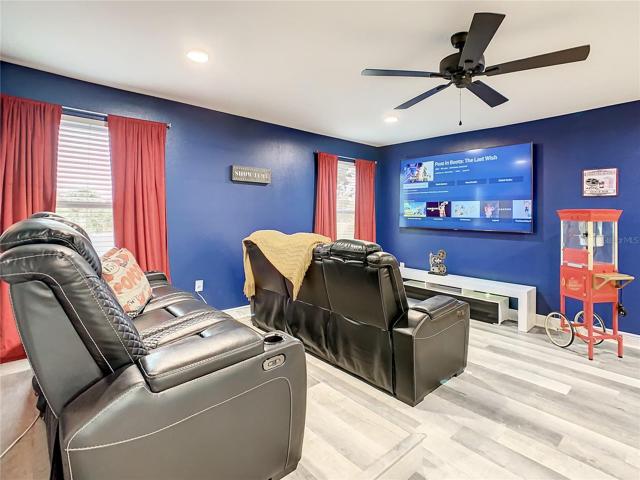 Home theater on the second level.