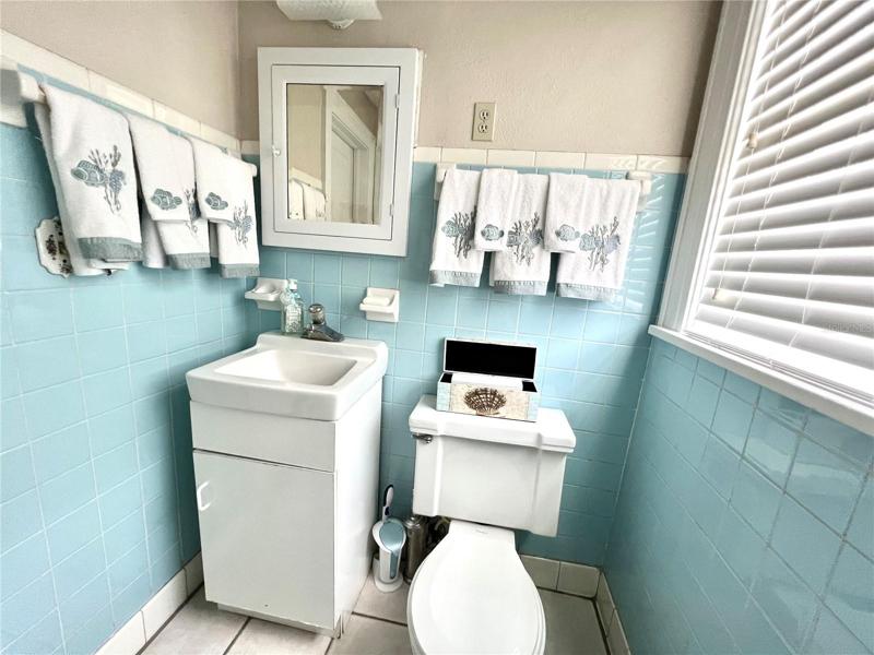downstairs bathroom in main building