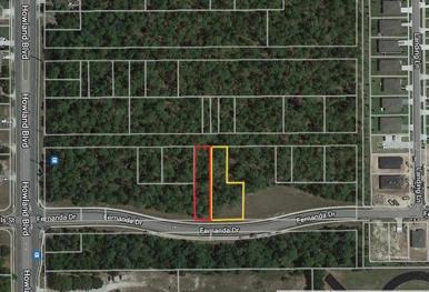 Yellow - Property listedRed - Neighboring lot for sale
