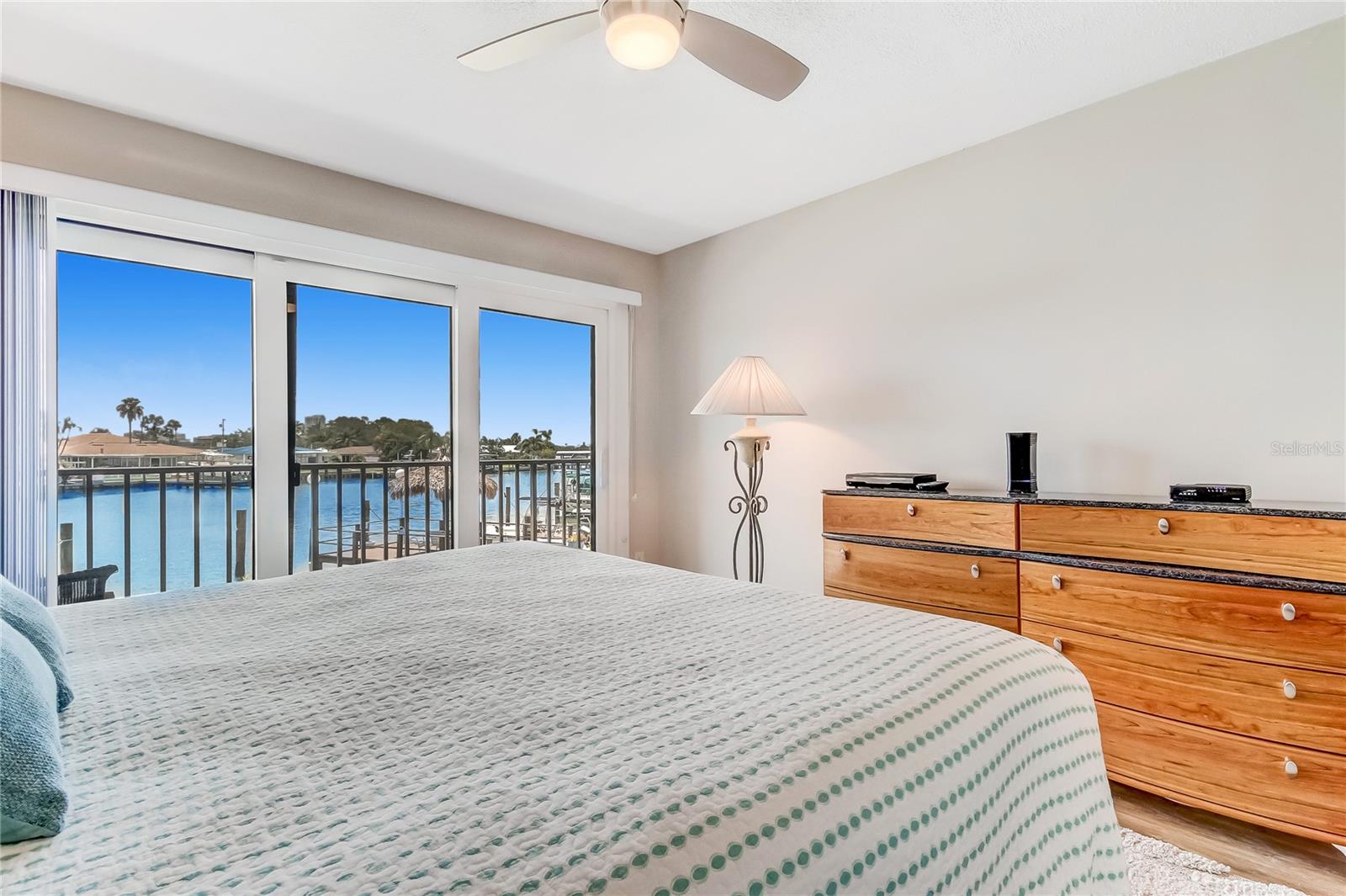King sized Master bedroom with walk-in closet and a view.