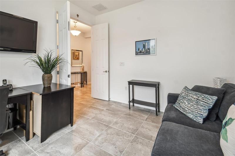 DEN WITH DOUBLE DOOR ENTRY