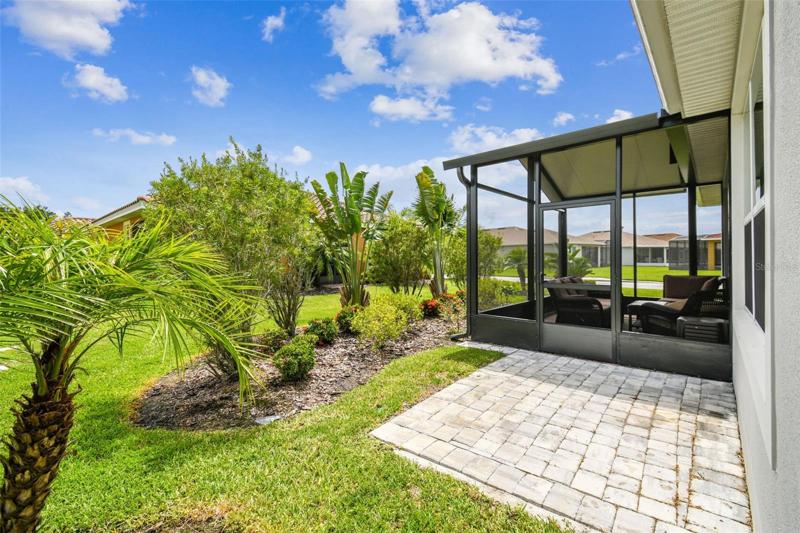 BRICK PAVERED PATIO AREA
