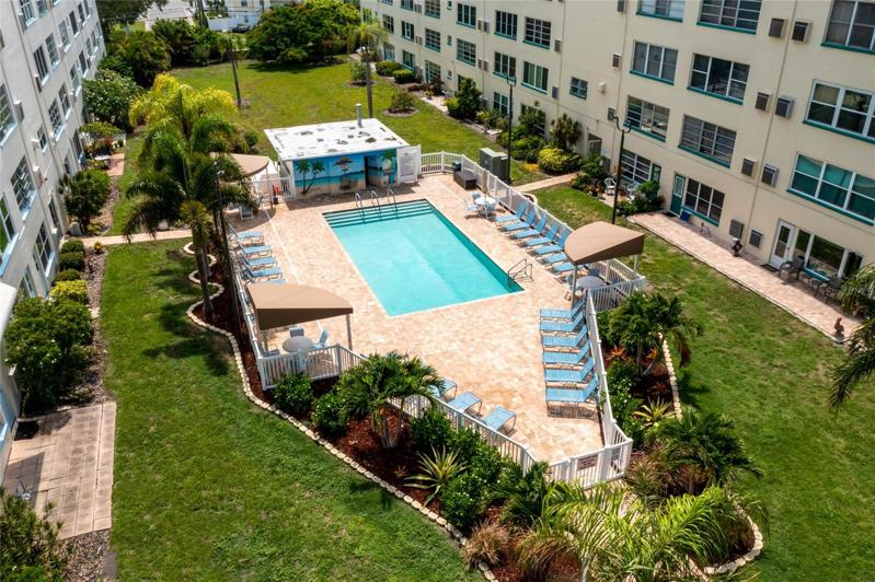 One of the four community pools
