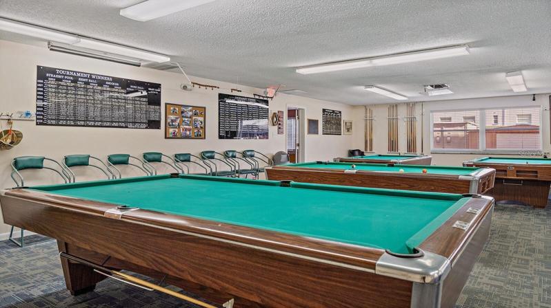 Pool tables in Clubhouse