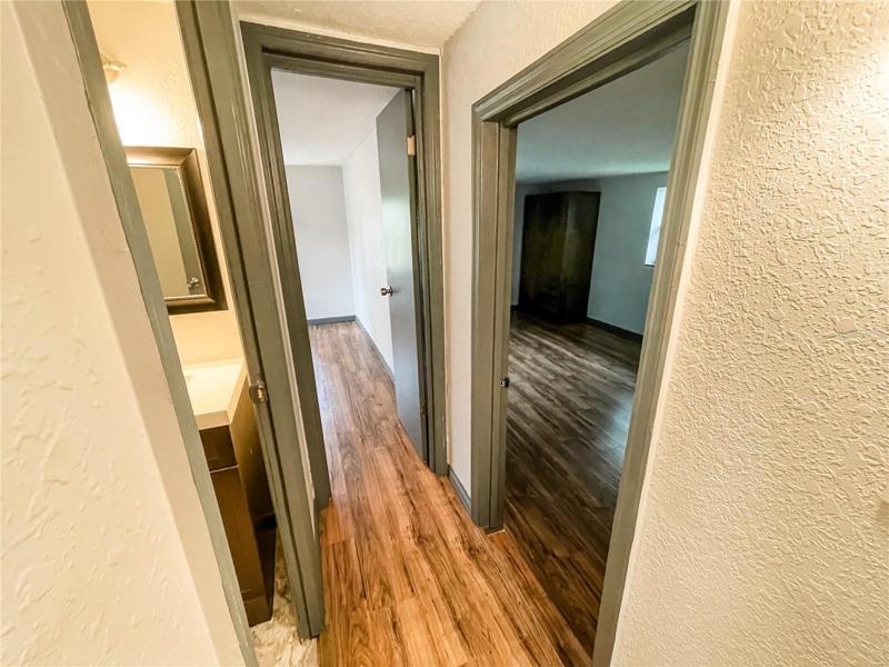 Hallway to Guest Bath &amp; Back Bedrooms