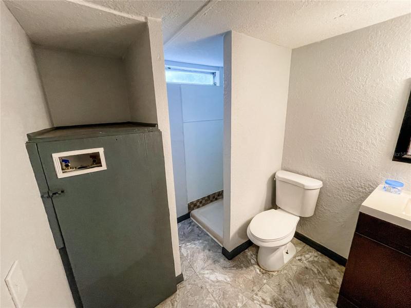 Walk-In Shower &amp; Water Heater Closet