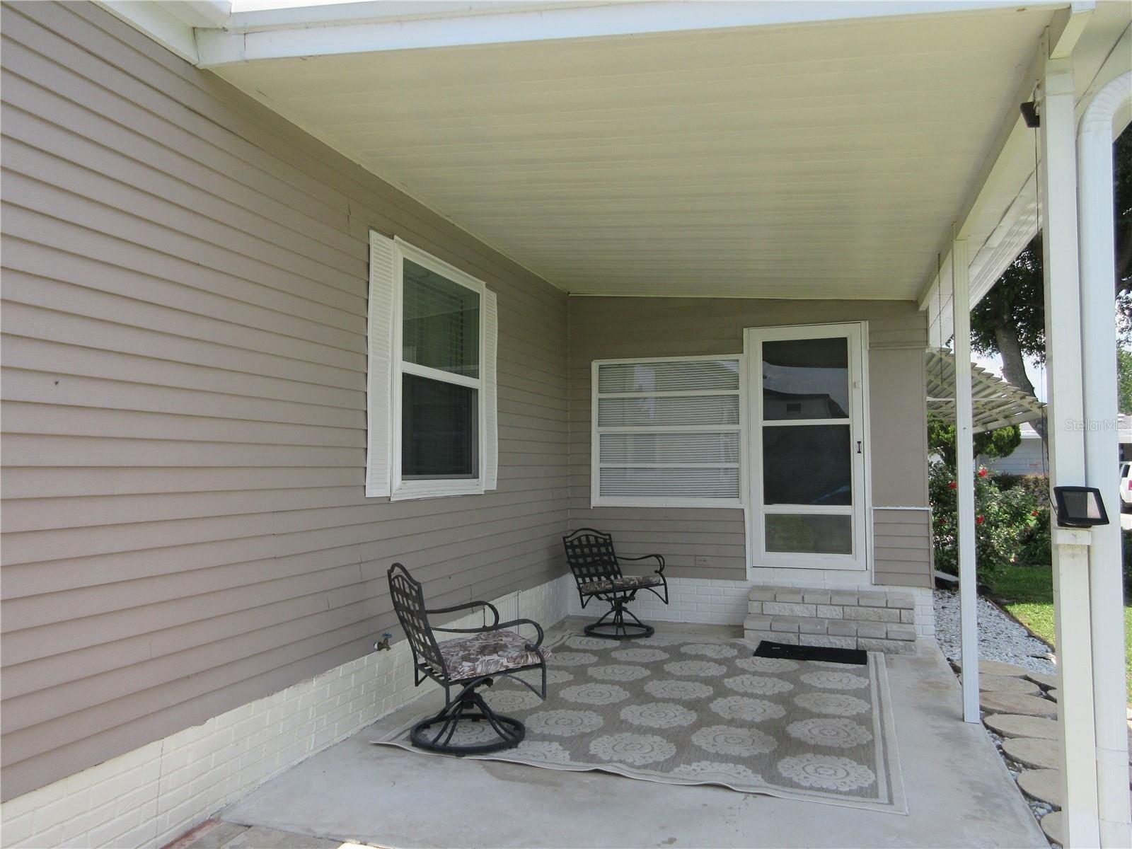 Outside covered patio