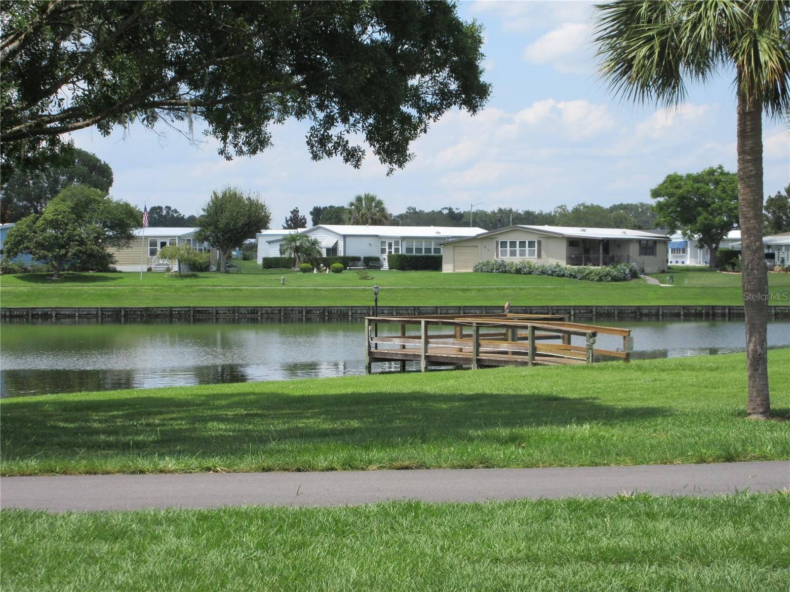 Lake with deck