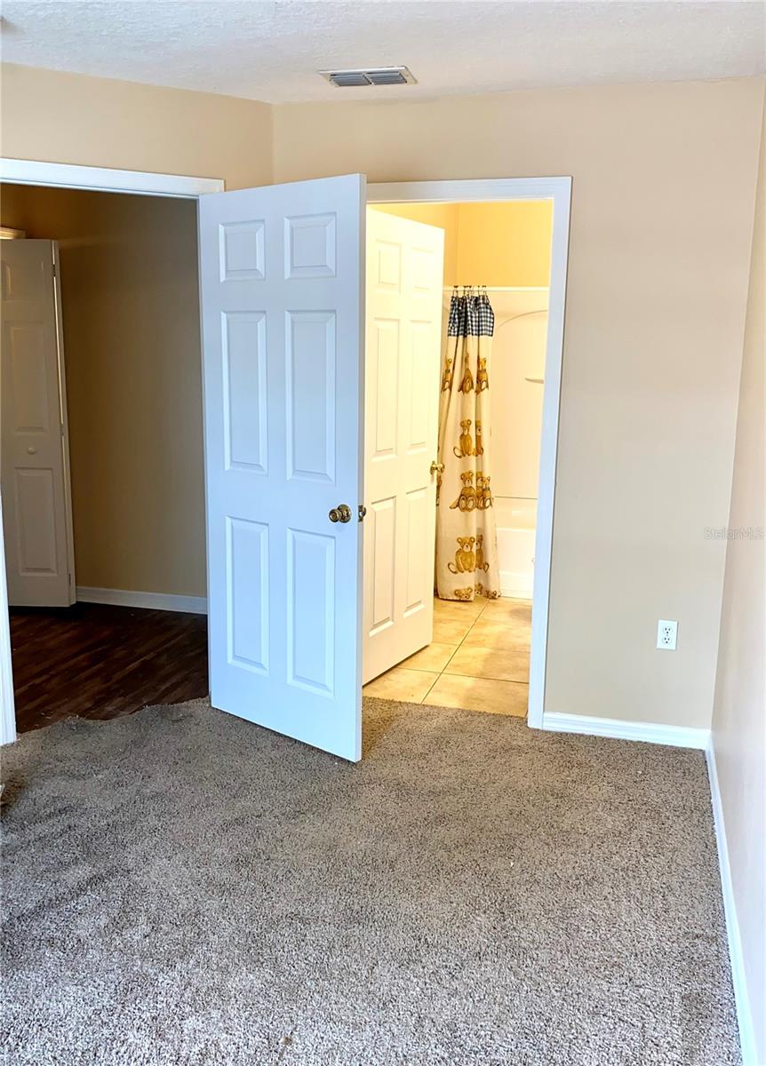 Downstairs Bedroom with Jack and Jill bathroom