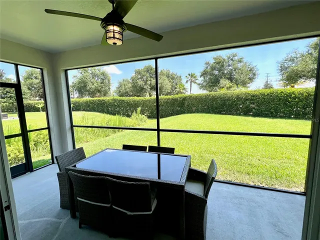 Screened lanai and private backyard