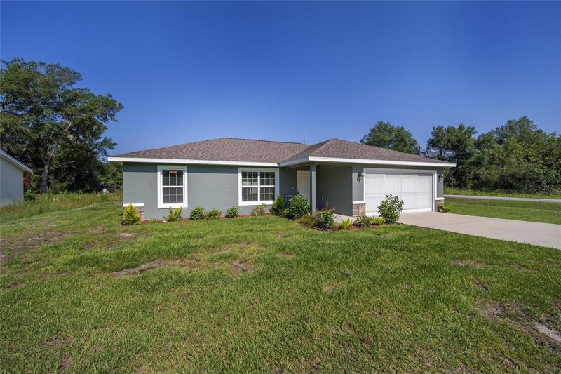 Nicely landscaped and mature lawn
