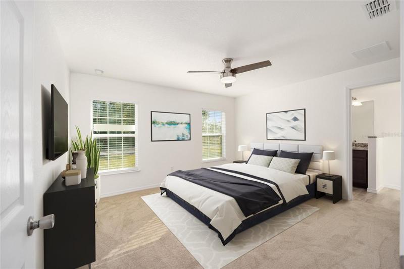 Primary BR large enough for Kind Bed (staged Photo)