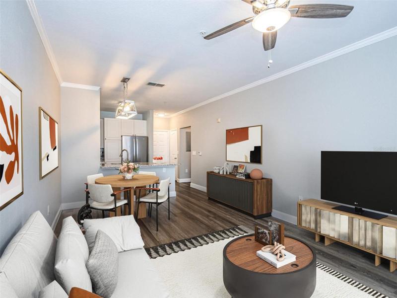 LIVING ROOM W/ DINING AREA