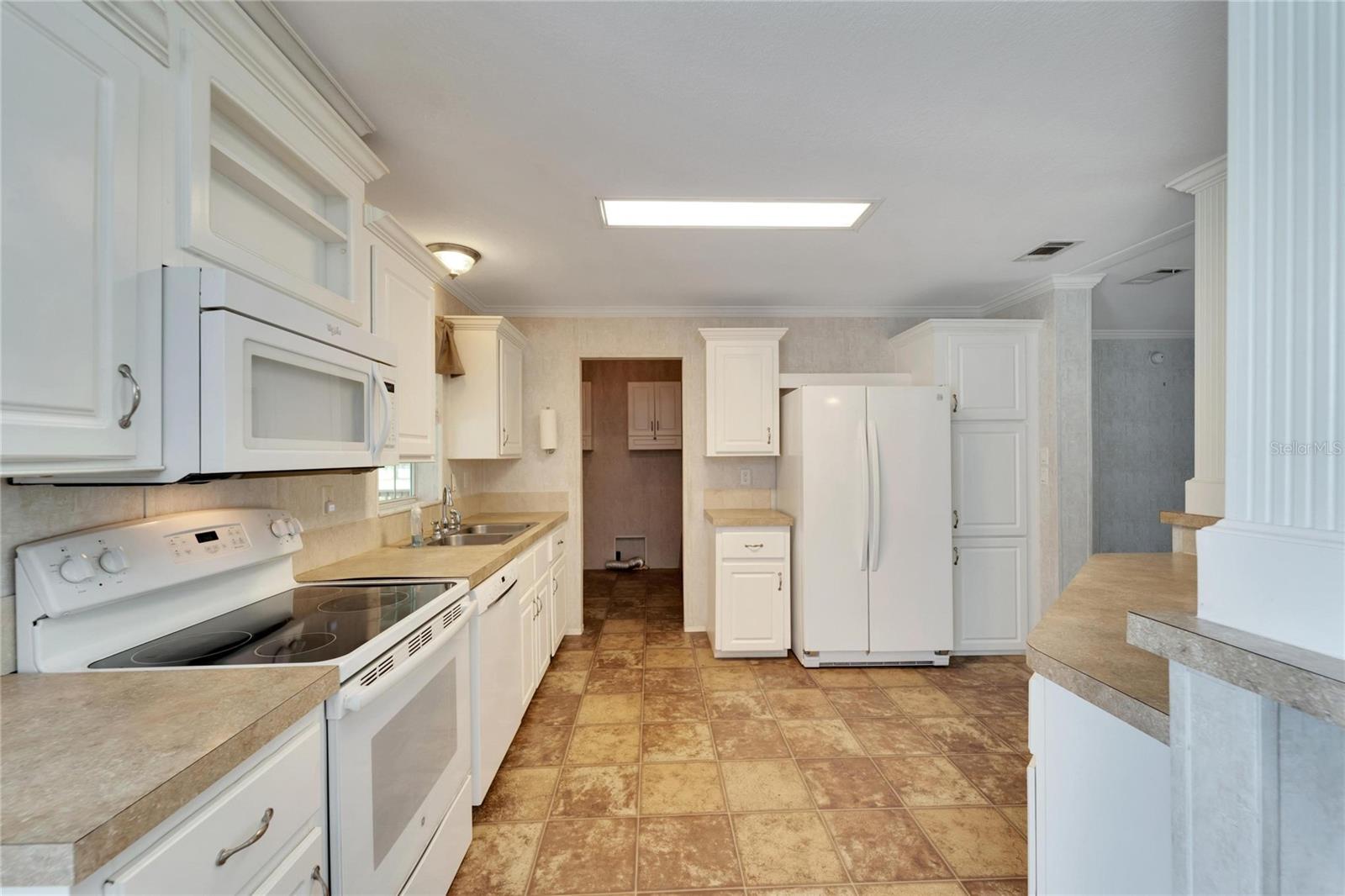 Kitchen into laundry room