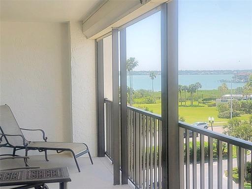 Large Balcony with hurricane shutters