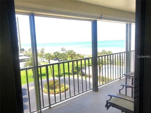 Large Balcony with hurricane shutters