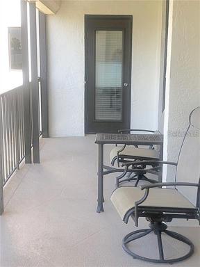 Large Balcony with hurricane shutters