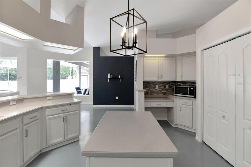 Kitchen view to pool area
