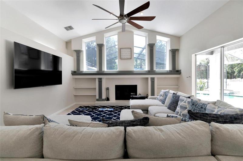 Living room with natural lighting
