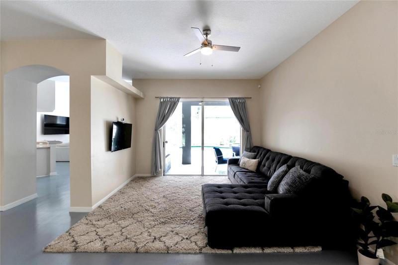 Sliding glass access from front entrance