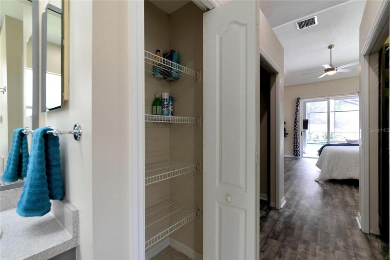 Master Bathroom linen closet