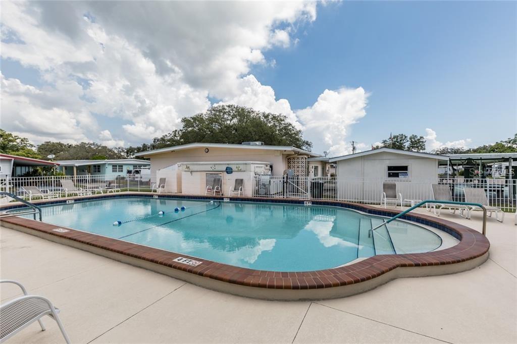 Sparkling community pool
