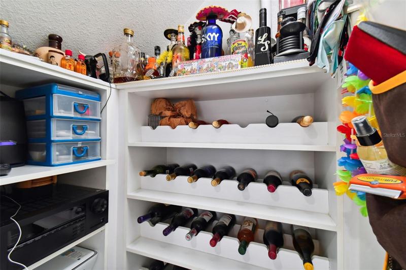 BUILT IN BAR CABINET IN KITCHEN